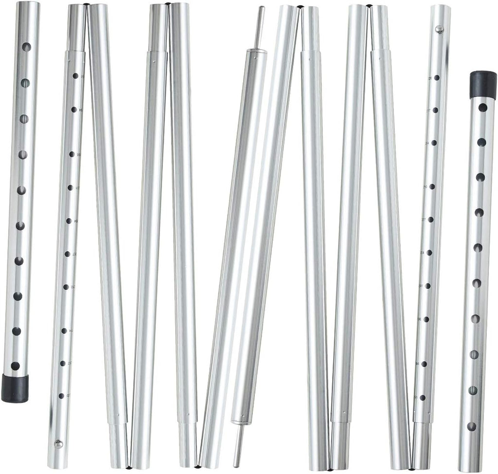 Adjustable Aluminum Tarp Poles Set of 2, 75-85 Telescoping N527069