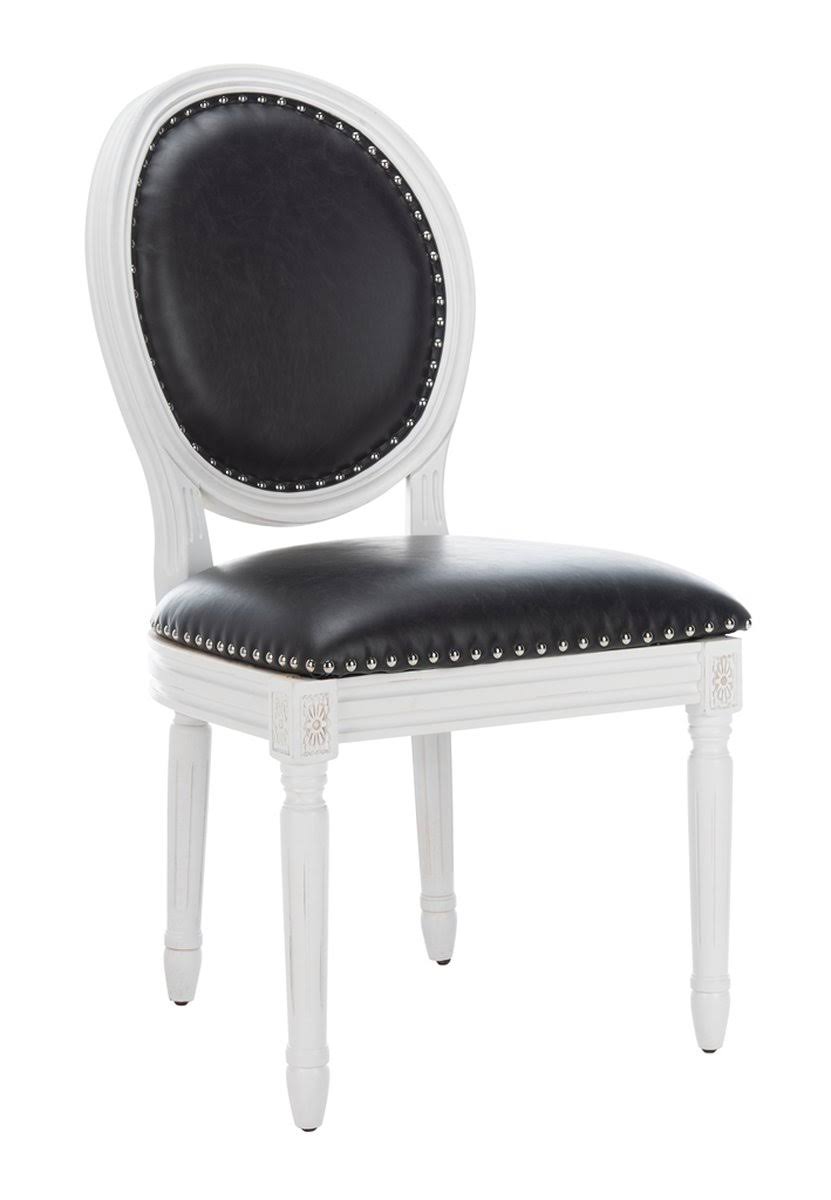 Navy Cream Velvet Oval Side Chair Set of 2 Z833
