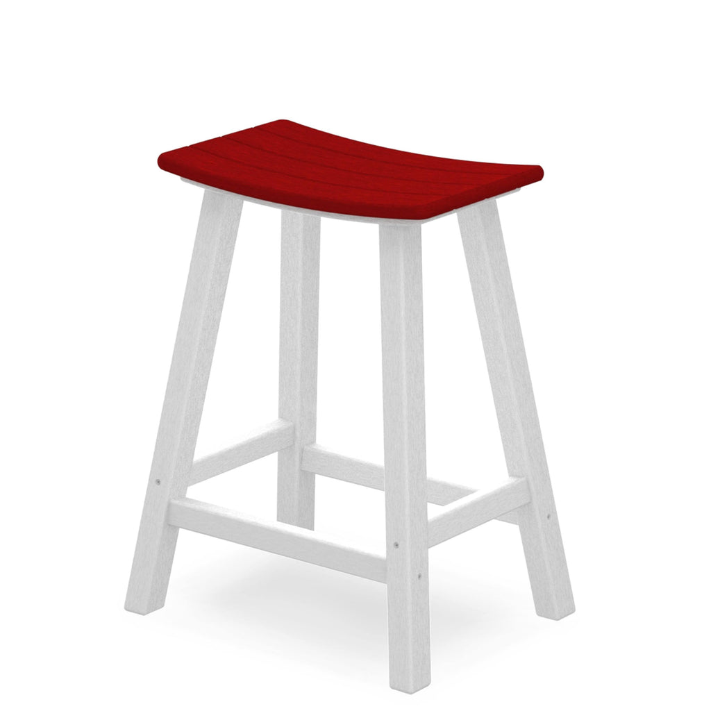 White Sunset Red Bar Stool D2466