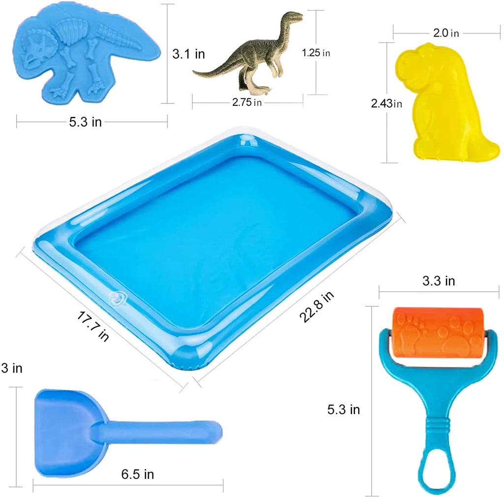 48 PC Dinosaur SandBox Toys with Sand Tray and Storage Bag G30548