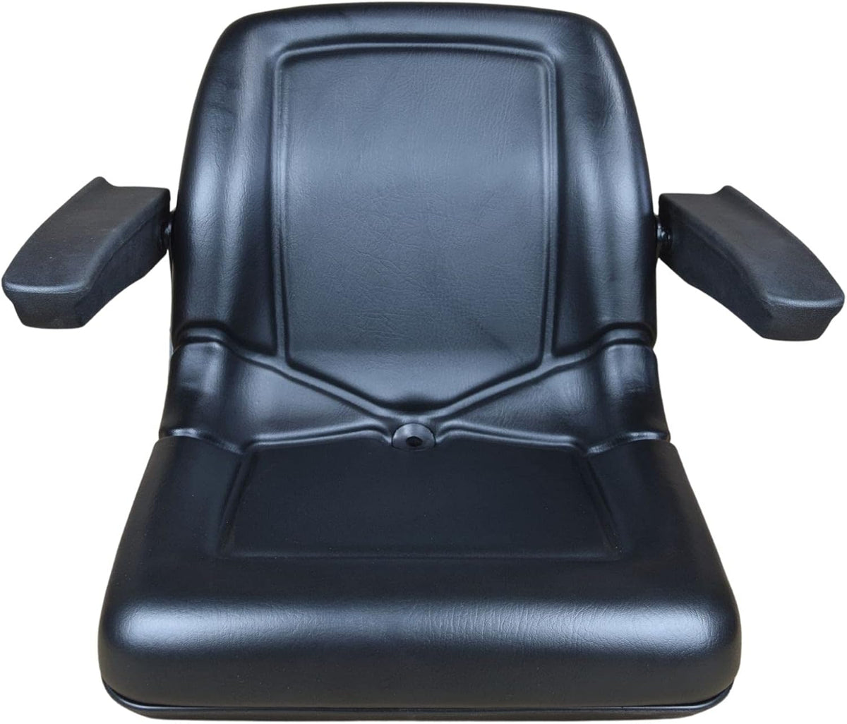 Black Tractor Seat with Armrests D1932