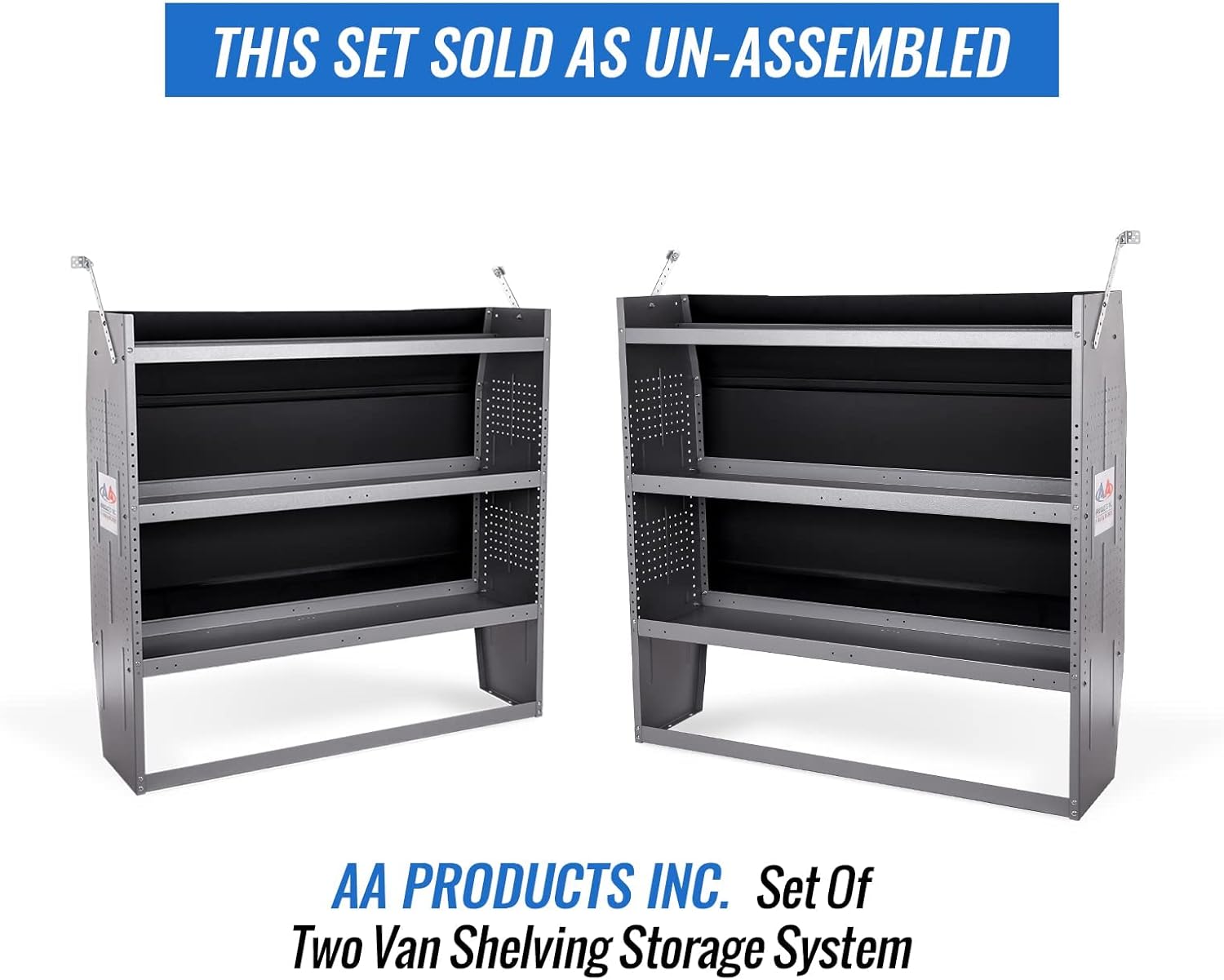Steel Van Shelving Storage System, Set of 2, 32" W x 46" H x 13" D F477