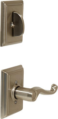 Satin Nickel Interior Lever Set with Single Cylinder, Pack of 2 X728059