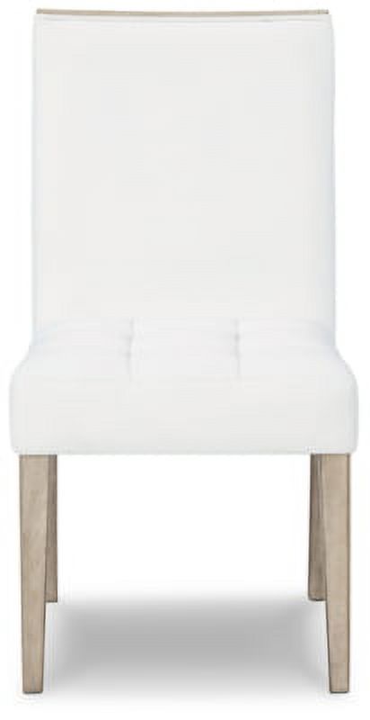 White & Beige Upholstered Side Chair, 2 Count N222820