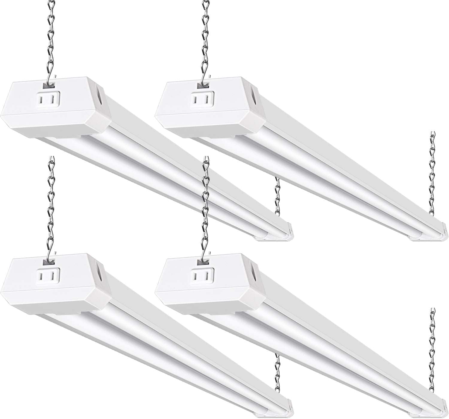 4 Pack 4FT LED Shop Light, 42W, 5000K Daylight White, Linkable Utility Shop Lights K2551