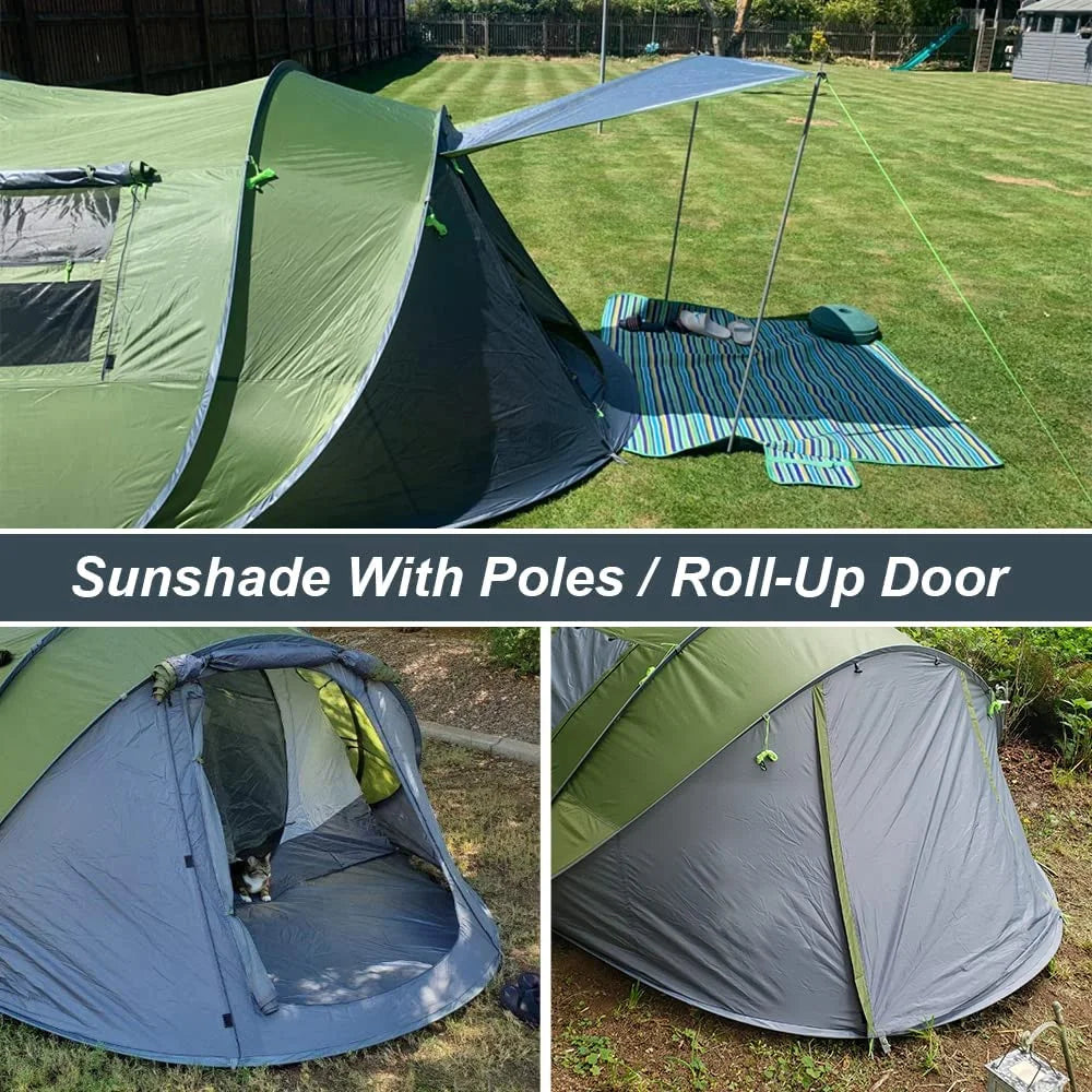 6 Person Pop up Tent with Vestibule F338330