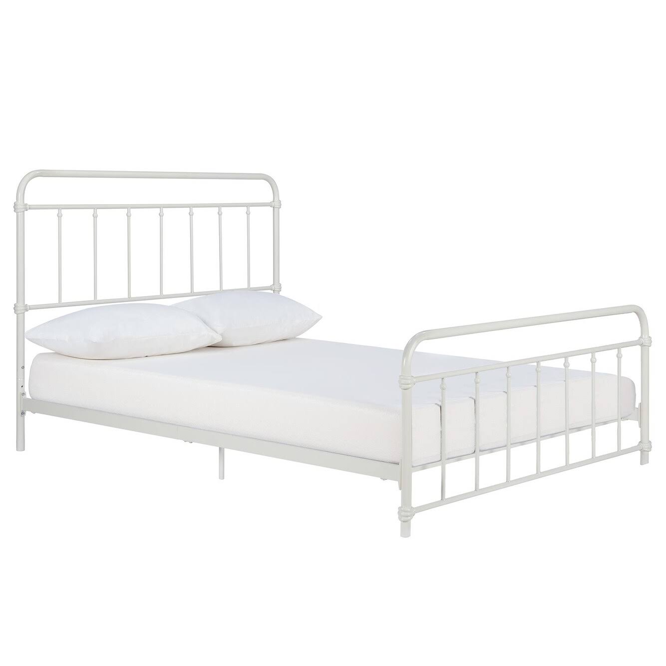 White Queen Metal Bed V4312