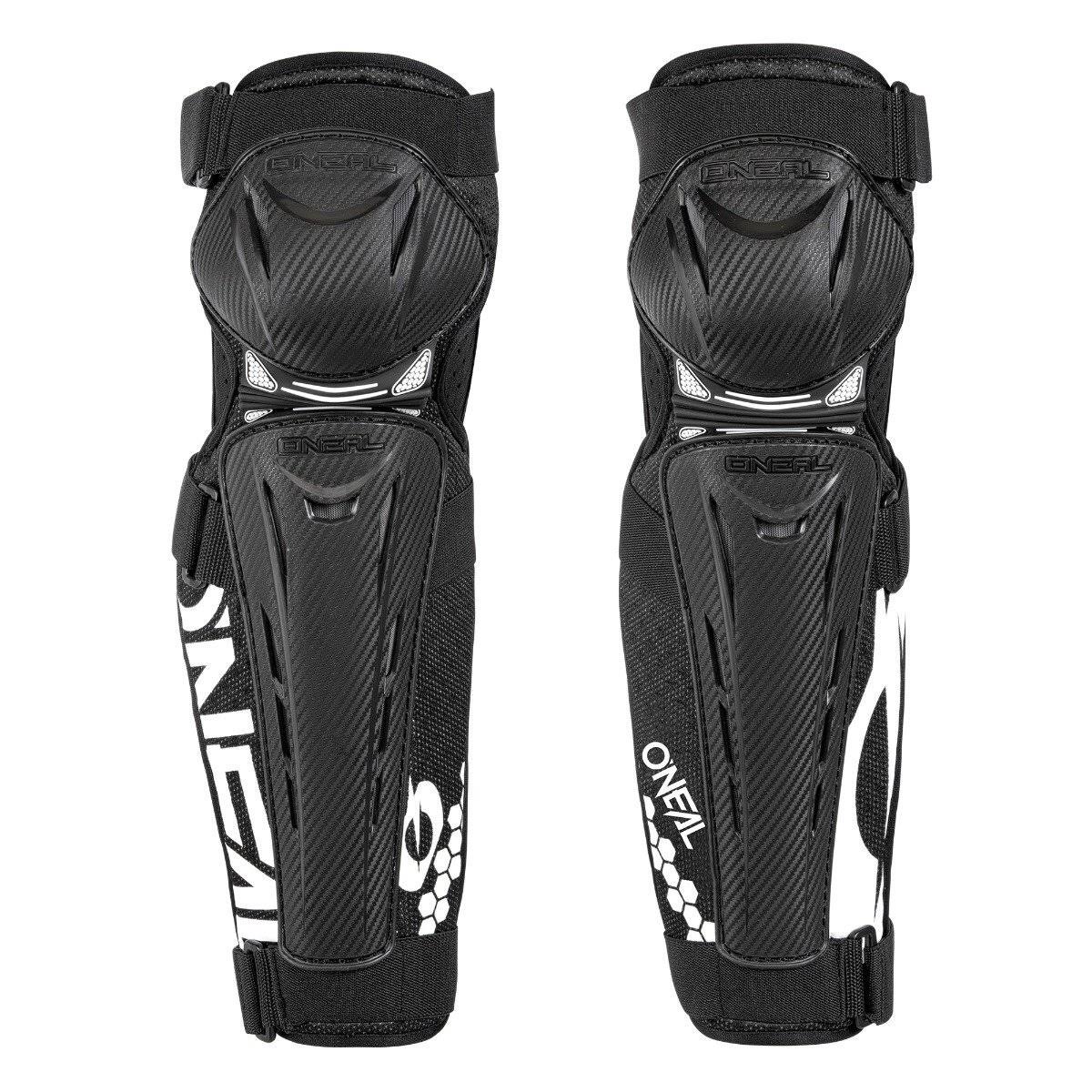 Black-White Carbon Look Knee Protectors, Size M Z7923