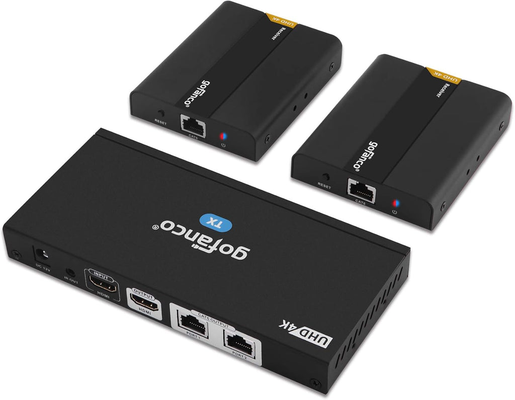 1x2 HDMI Extender Splitter Full HD 1080p Over Ethernet Cable with HDMI Loopout K242