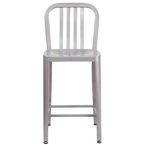 2 Pack Silver Metal Counter Height Stool X501479