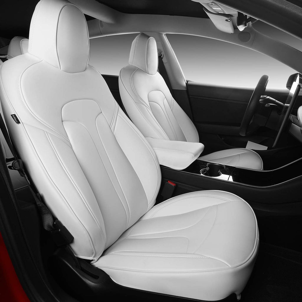 Red PU Leather Car Seat Cover for Tesla Model 3 Q261