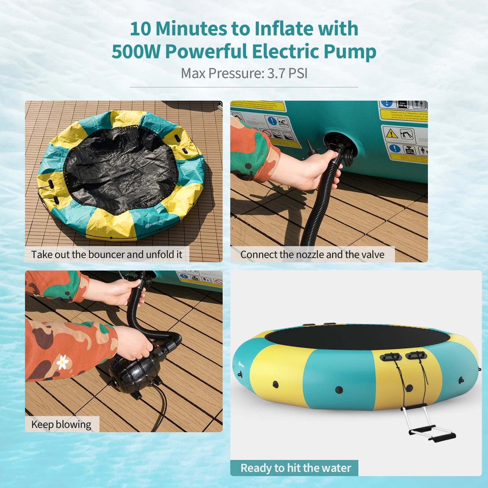 12FT Inflatable Water Trampoline S678617