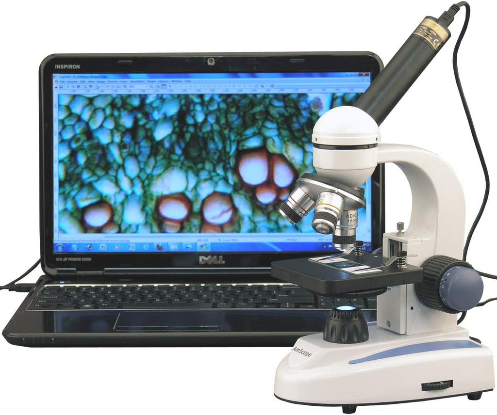 Compound Monocular Microscope, 40x-1000x Magnification, LED Illumination F665106