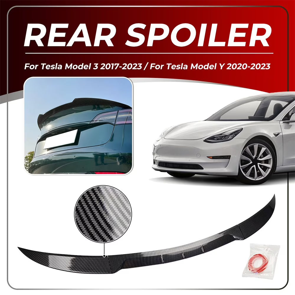 Carbon Fiber Look ABS Rear Spoiler Tail Wing F7943