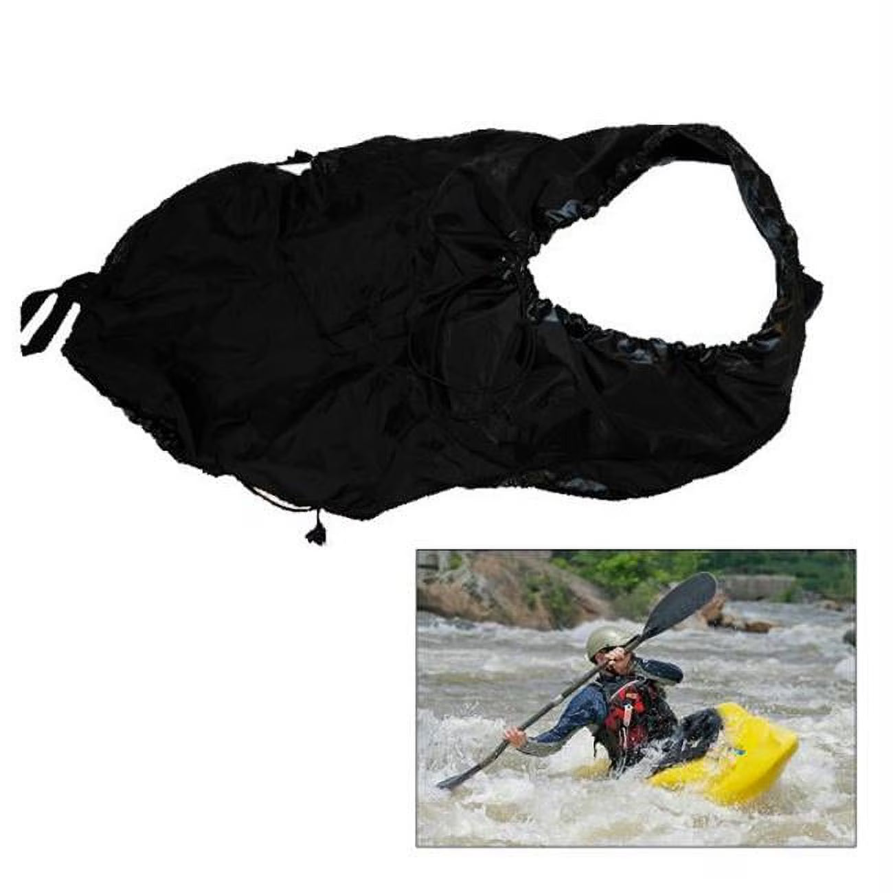 Black Universal Fit Kayak Spray Skirt K5509