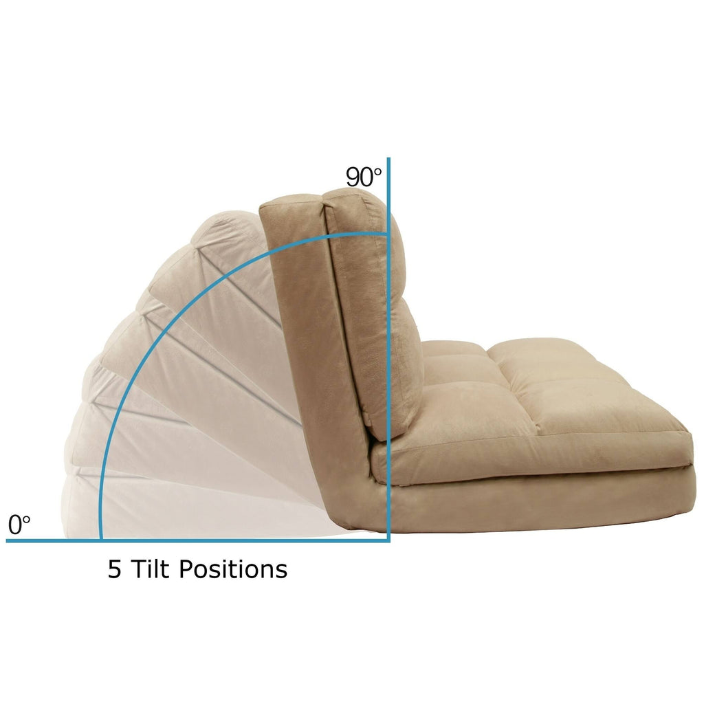Purple Microsuede 5-Position Convertible Flip Chair Sleeper K26676