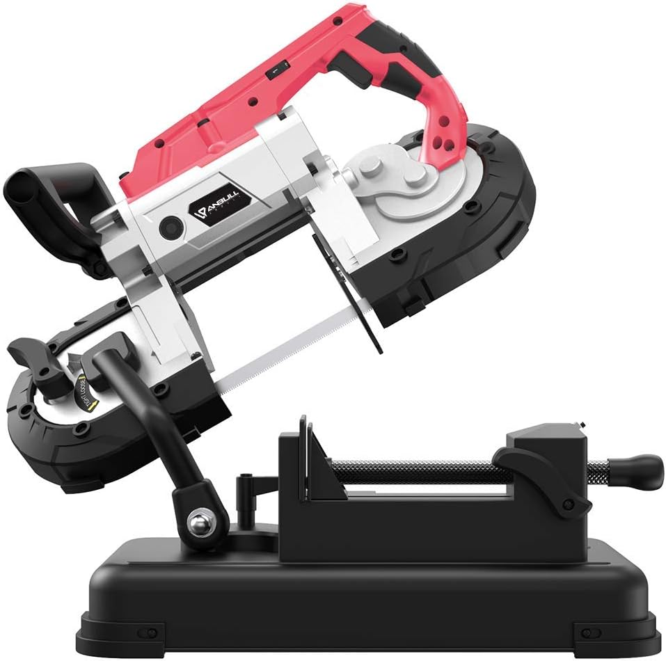 Portable Band Saw with Removable Alloy Steel Base, 10A 1100W Motor, 5-inch Deep Cut O258
