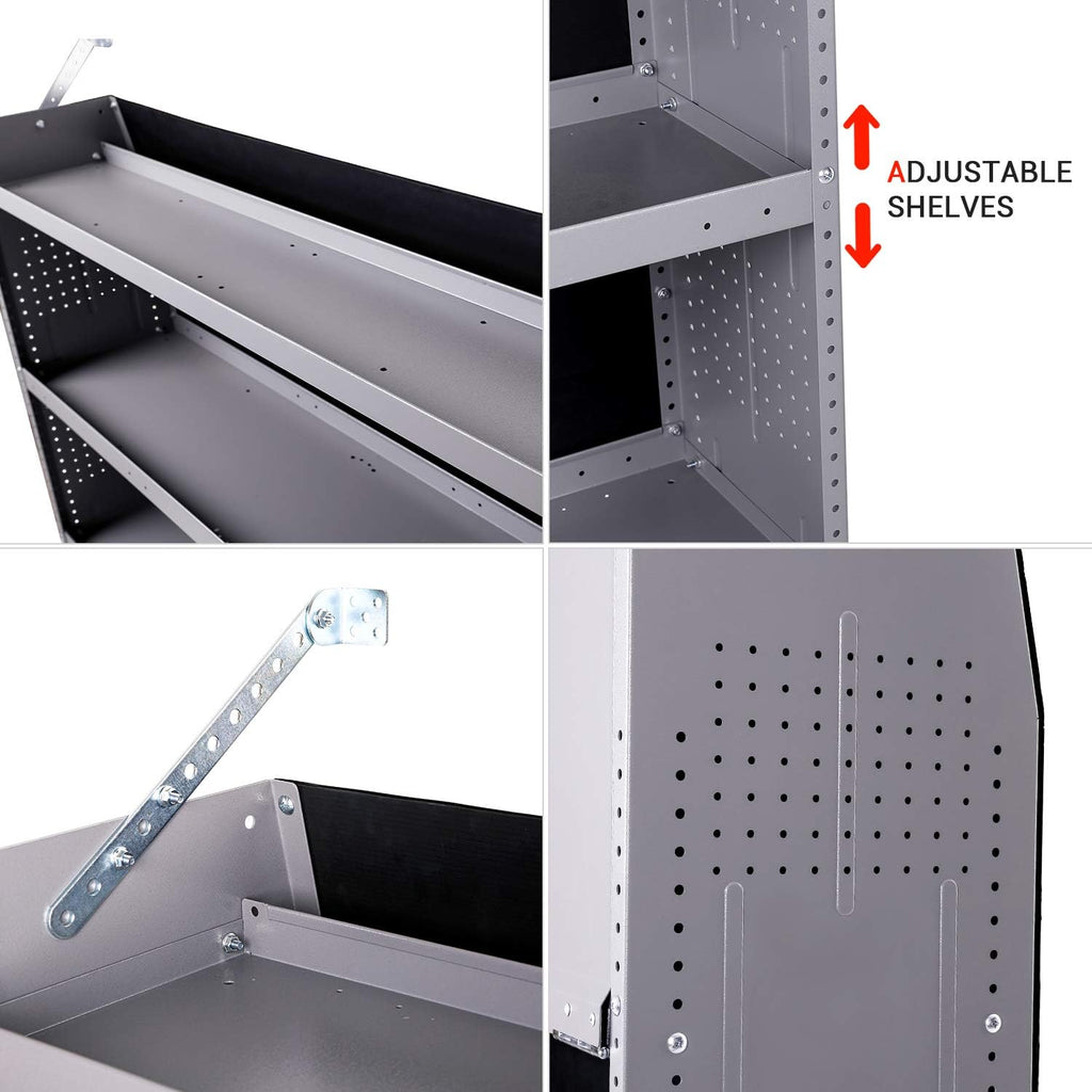 Steel Van Shelving Storage System, Set of 2, 32" W x 46" H x 13" D F477