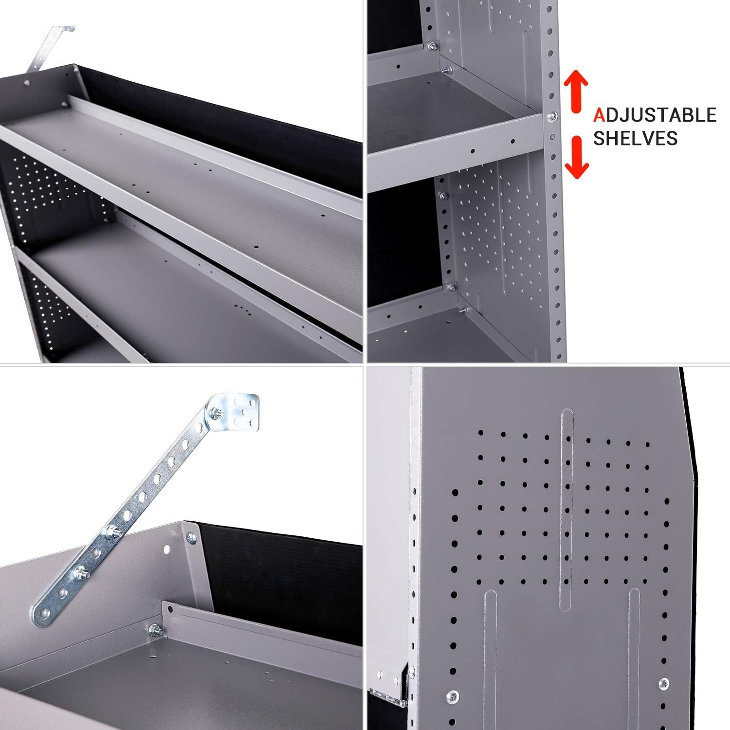 Steel Van Shelving Storage System, Set of 2, 32" W x 46" H x 13" D F477