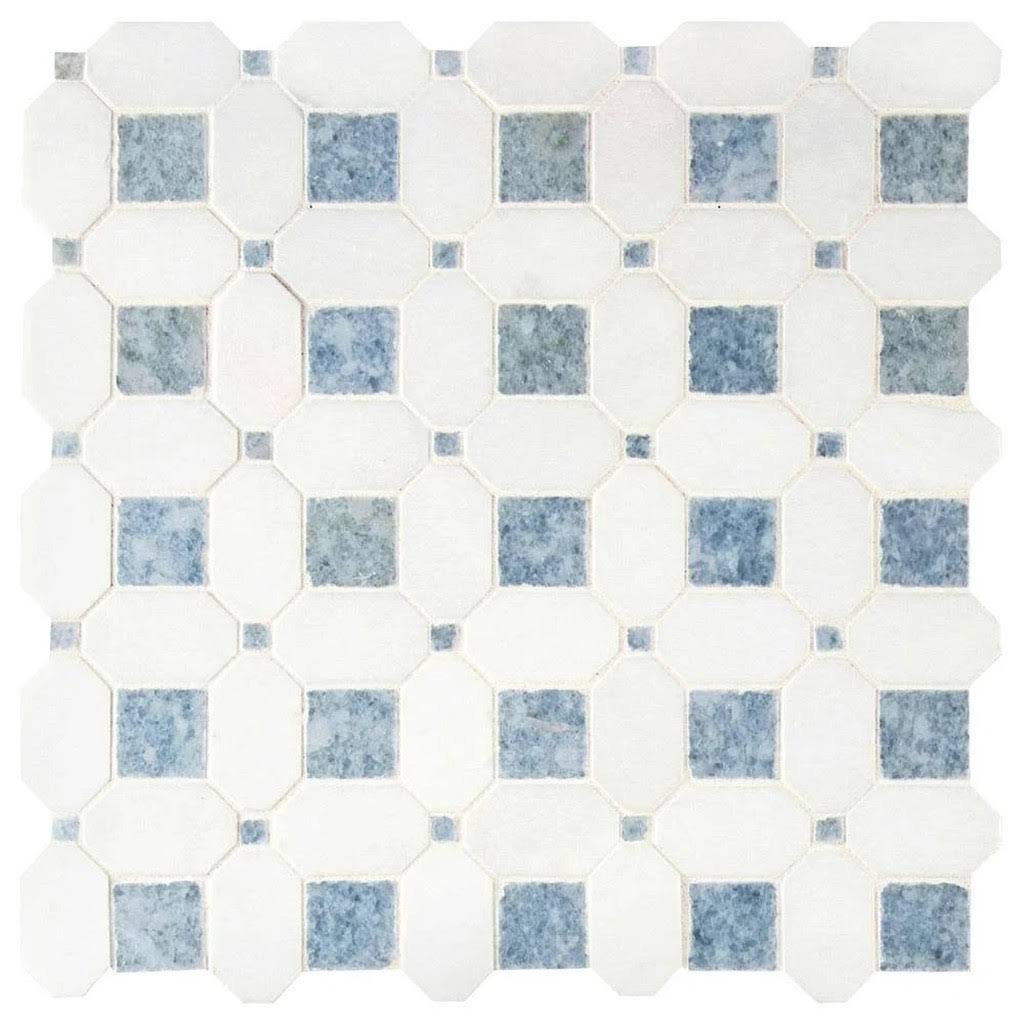 Polished Marble Mesh-Mounted Tile A92149