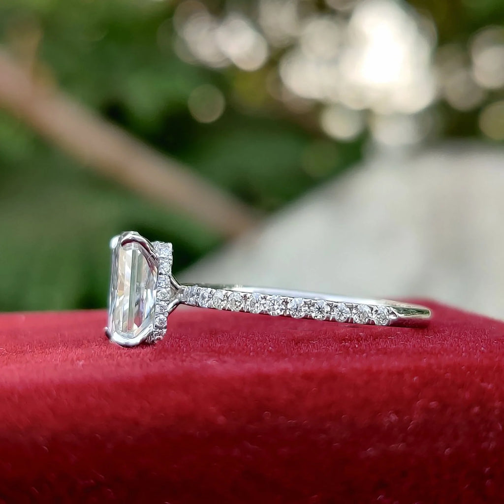 2ct Radiant Cut Moissanite Engagement Ring 14k Gold Wedding Ring Y60472