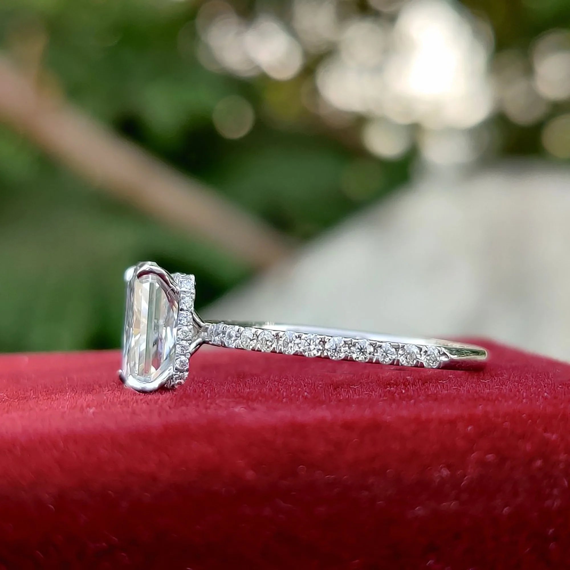 2ct Radiant Cut Moissanite Engagement Ring 14k Gold Wedding Ring Y60472