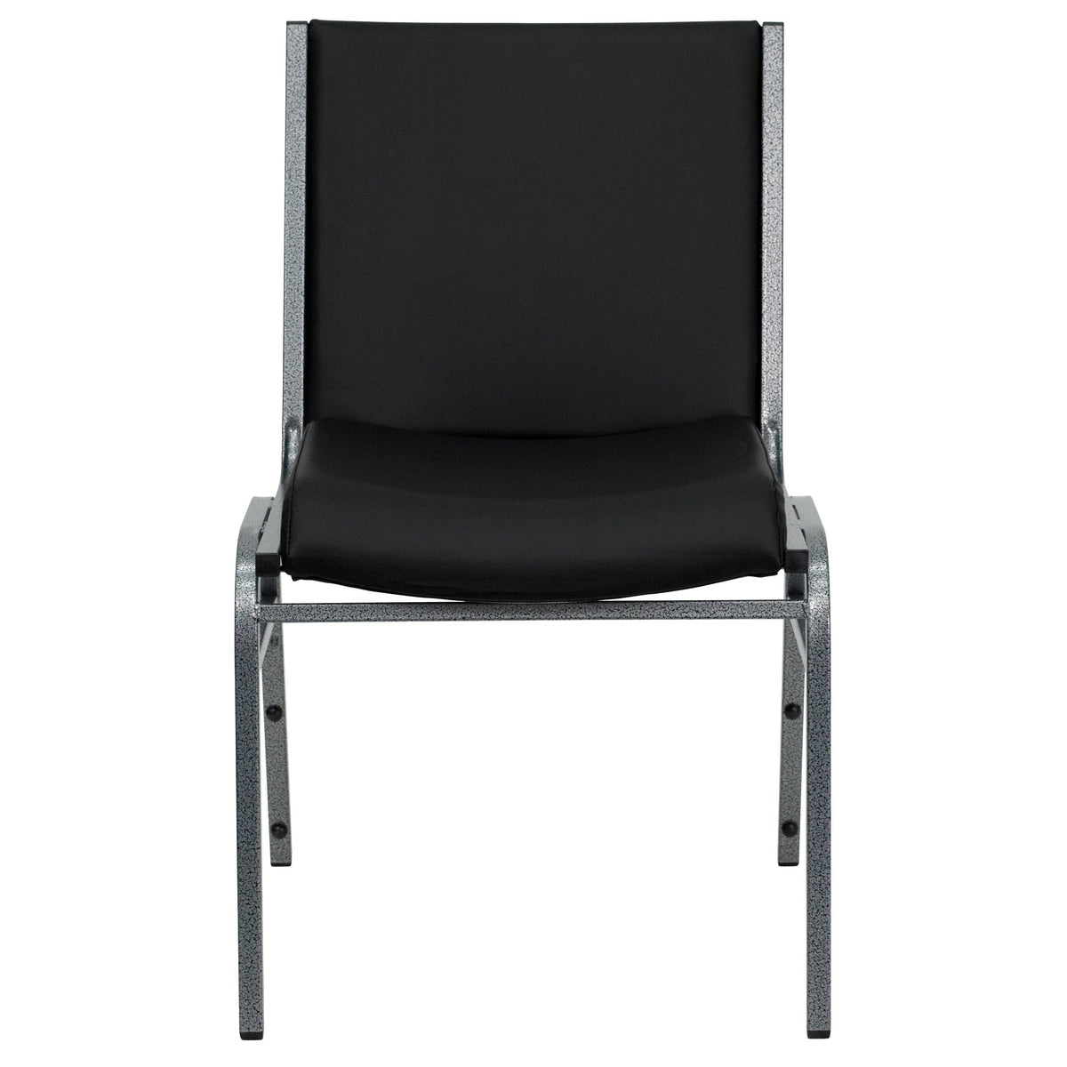 Black Patterned Fabric Stack Chair E487