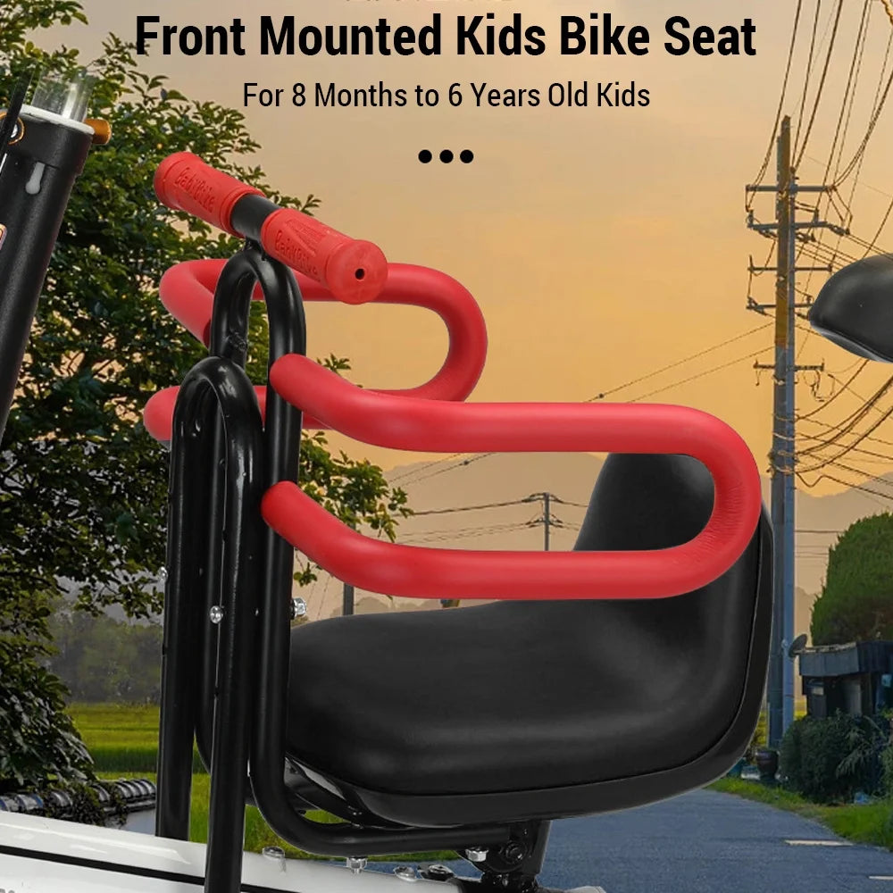 Front Toddler Bike Seat with Fence and Footrest A268