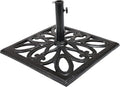 22-Inch Square Cast Iron Umbrella Base Black H3388