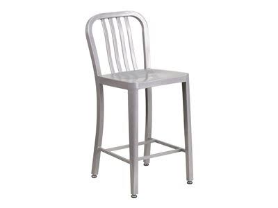 2 Pack Silver Metal Counter Height Stool X501479