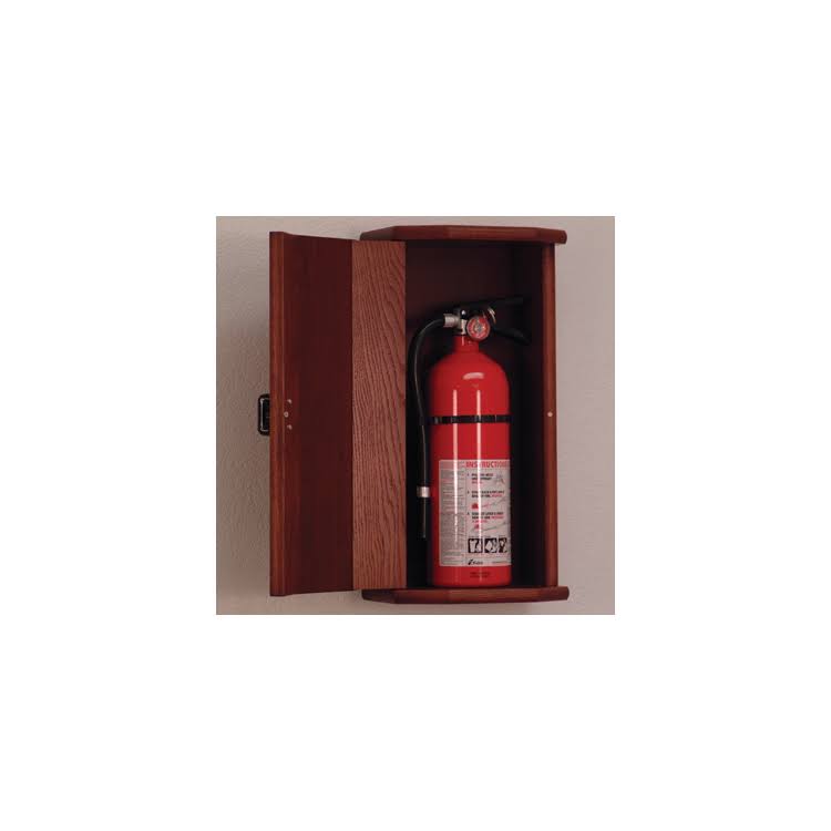 Medium Oak Wooden Fire Extinguisher Cabinet B691308