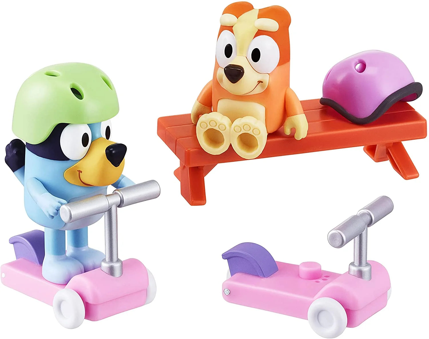 Bluey Dog Vehicle 2-Pack, 2.5-3" Articulated Figures X606304