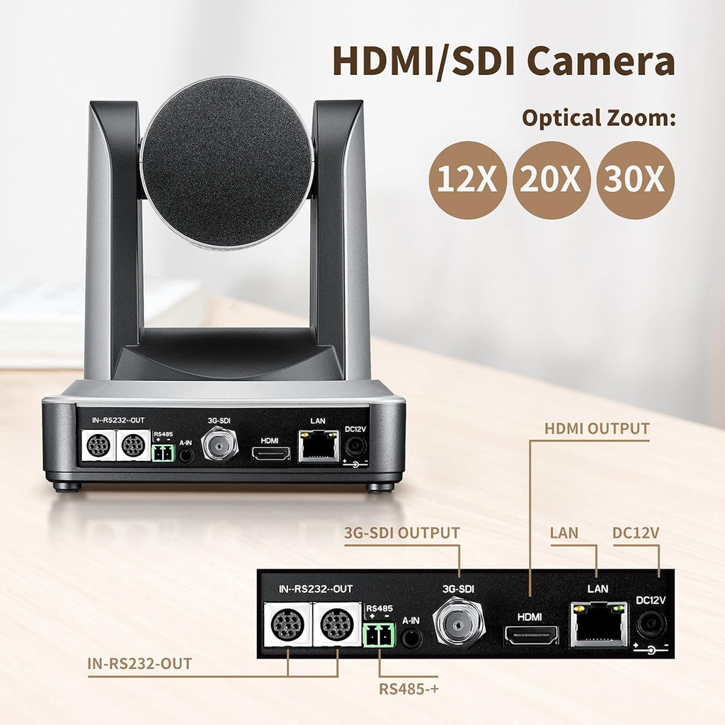 30X Live Streaming Camera with HDMI and 3G-SDI Outputs Y143