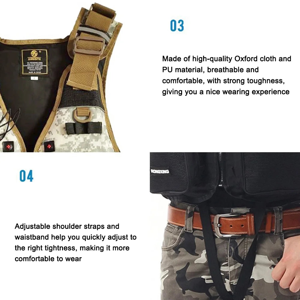 Outdoor Fishing Floatage Jackets with Multi-Pockets H953904