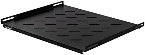 1U 19-Inch Vented Black Network Cabinet Shelf Pack of 2 J597152
