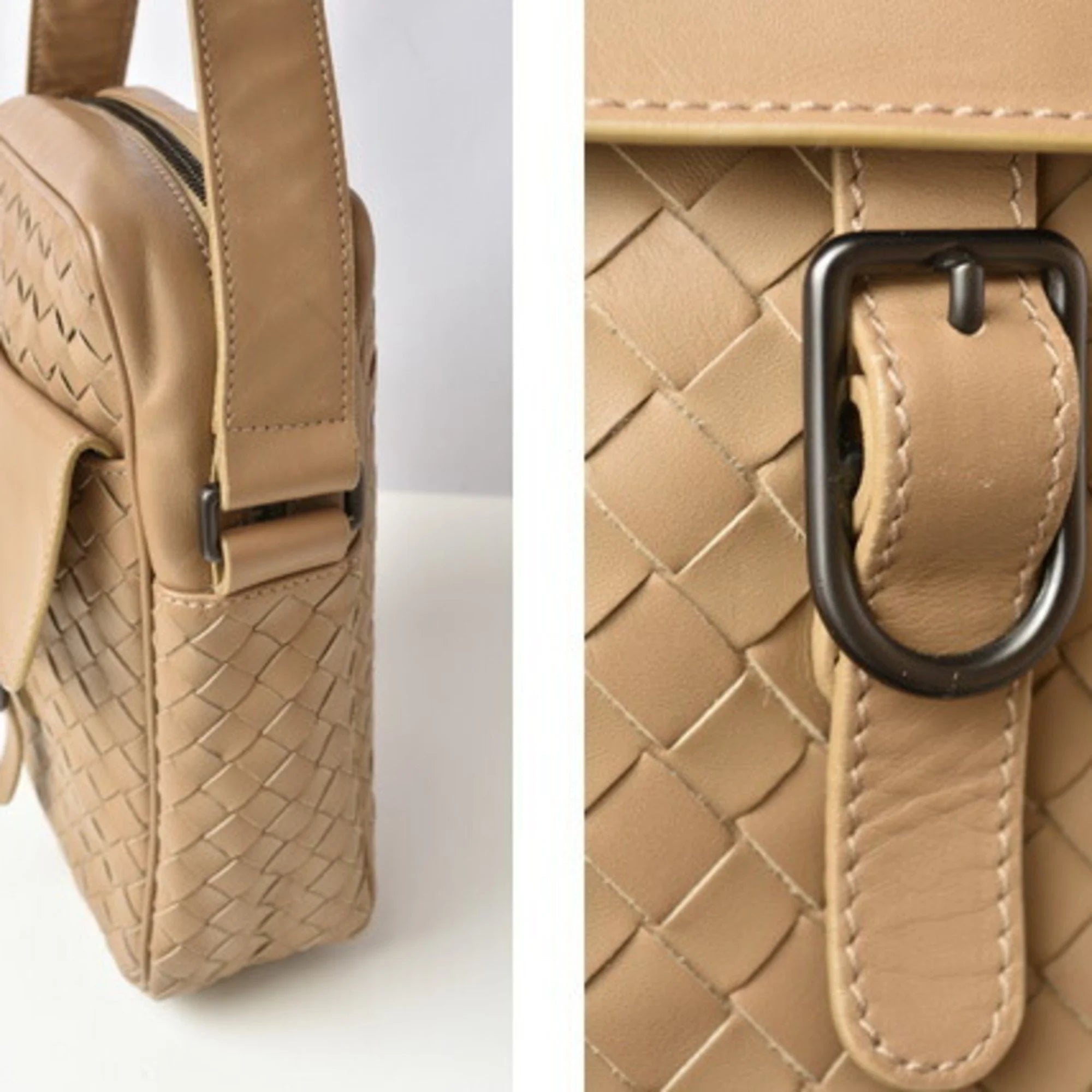 Camel Leather Shoulder Bag U92323
