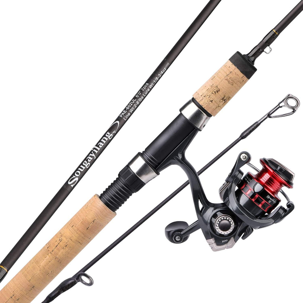 2 Piece Graphite Spinning Rod and Reel Combo, Pack of 2 H534673