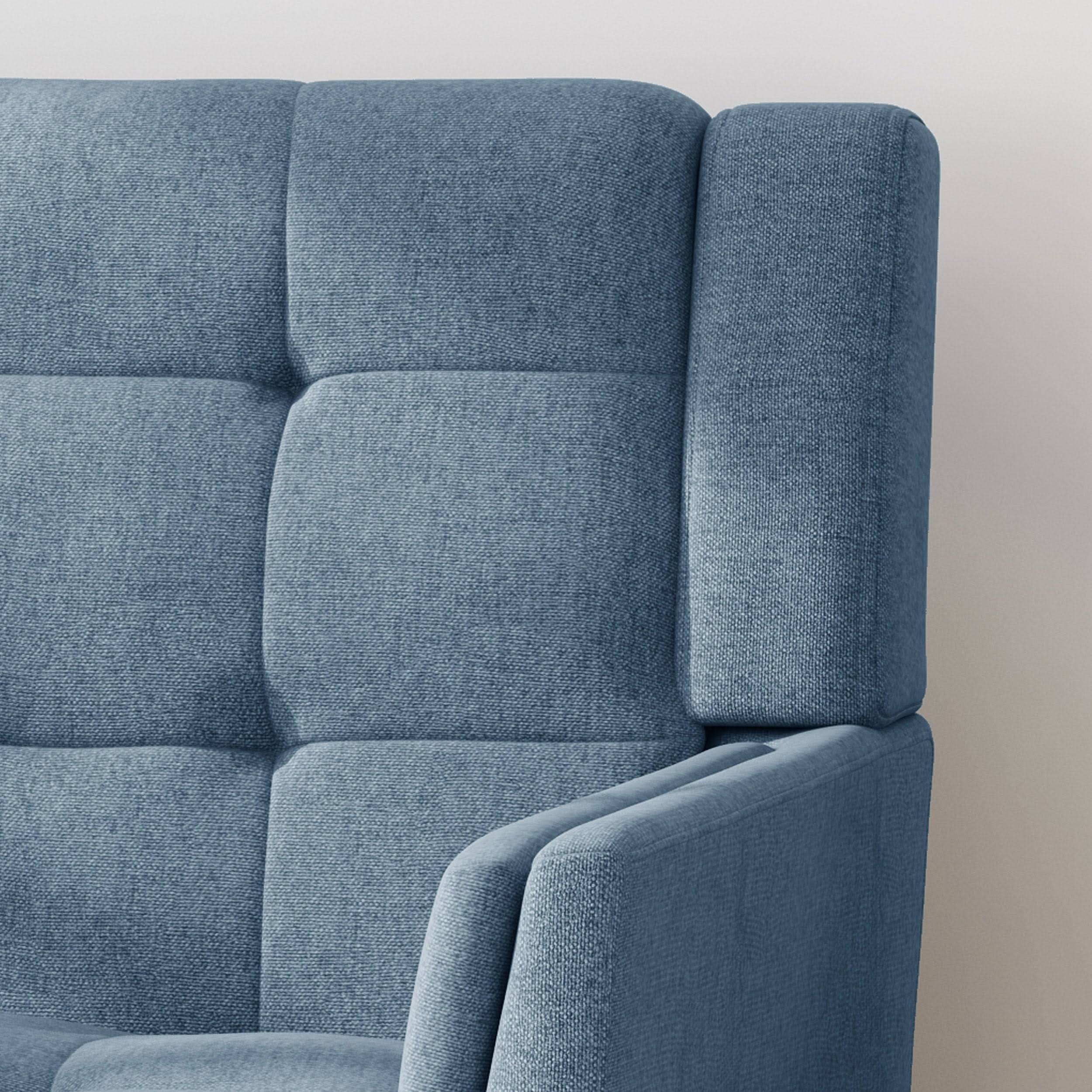 Blue Fabric Loveseat O987
