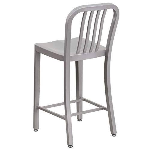 2 Pack Silver Metal Counter Height Stool X501479