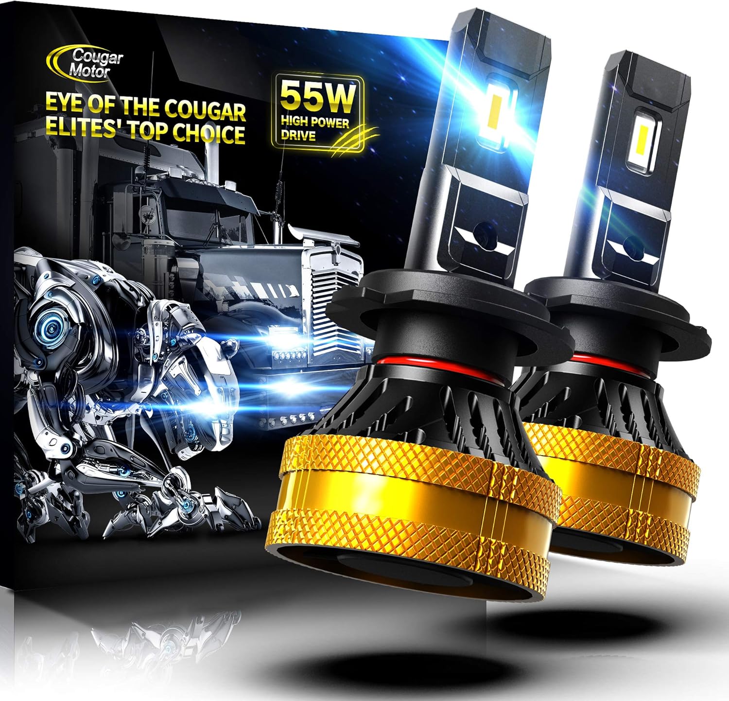 H7 LED Bulb Conversion Kit, 6500K Cool White, Pack of 2 X5577