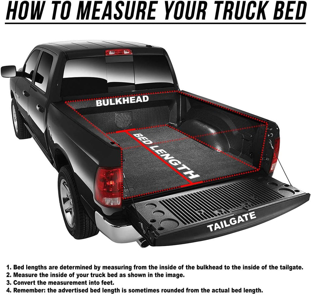 Black Powdercoated Tri-Fold Truck Tonneau Cover U462