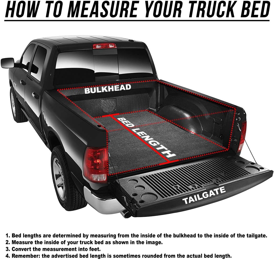 Black Powdercoated Tri-Fold Truck Tonneau Cover U462