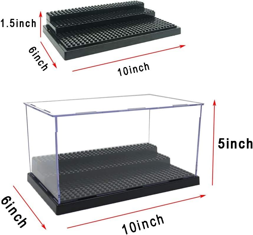 Pack of 2 Acrylic 3 Layer Display Case for Minifigure U3264