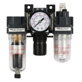1/4 NPT Mini Polycarbonate Air Filter Regulator and Lubricator System Pack of 2 U254