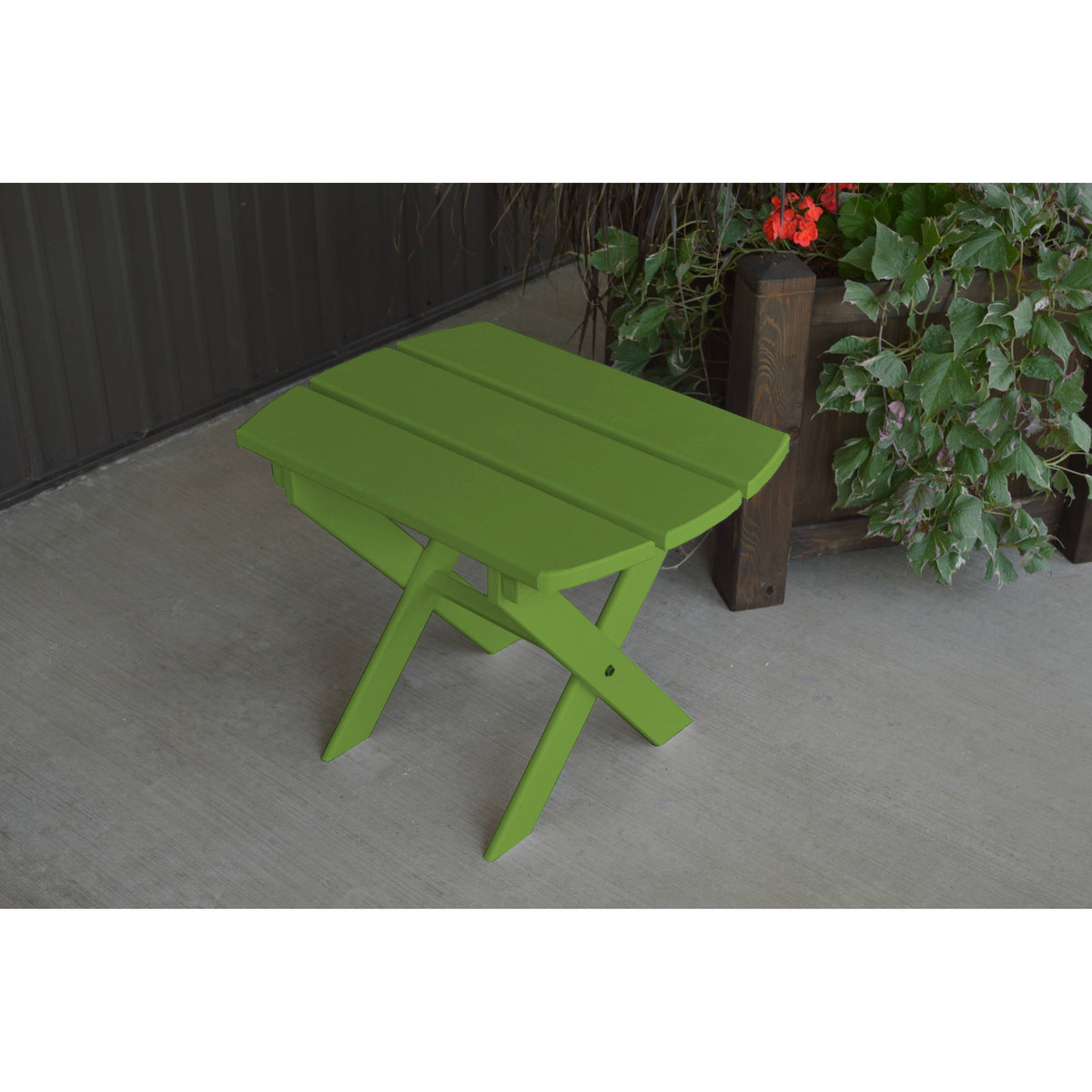 Lime Green Folding Oval End Table U667