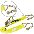 4 inch x 27 Foot Ratchet Strap with Chain Anchors G47777