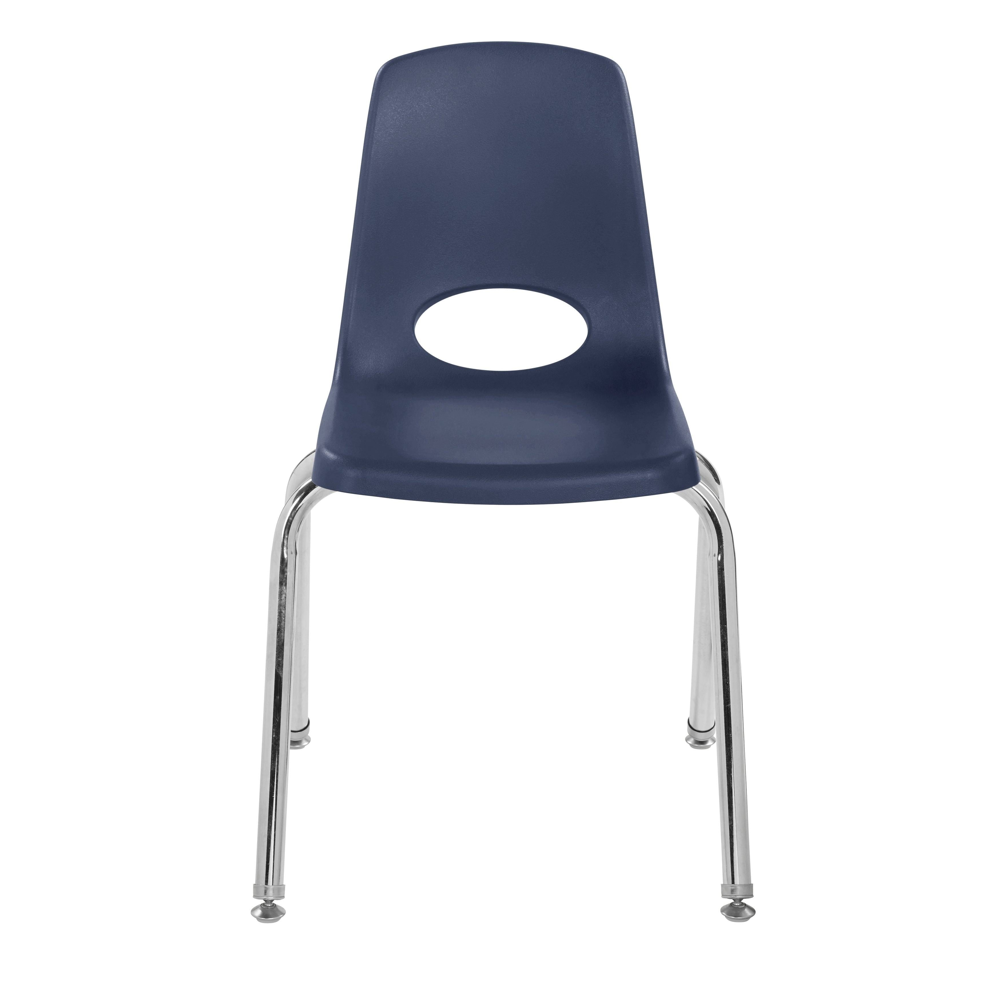 Navy Stack Chair with Swivel Glides, 6-Piece Set M6287