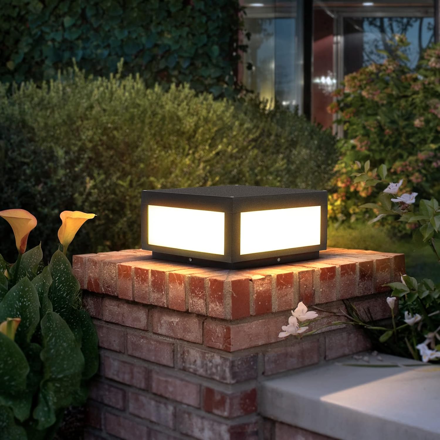 Outdoor Post Light LED Deck Cap Light with IP54 Waterproof E26 Bulb I6128