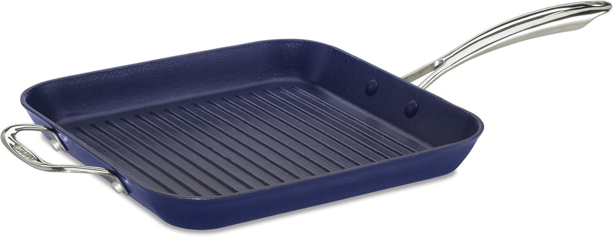 Blue on Blue Non-Stick Cast Iron Dutch Oven with Cover, 5.25-Quart, Pack of 2 U4426