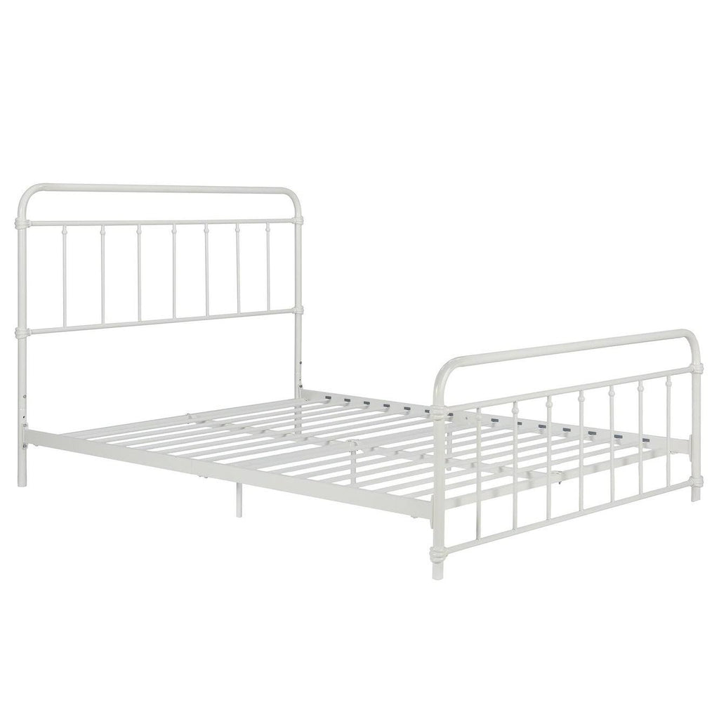 White Queen Metal Bed V4312